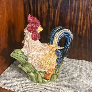 Vintage Rooster Ceramic Teapot